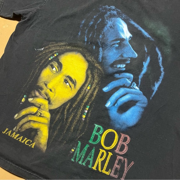 90s Bob Marley Graphic T-Shirt Size Large - Picture 2 of 4